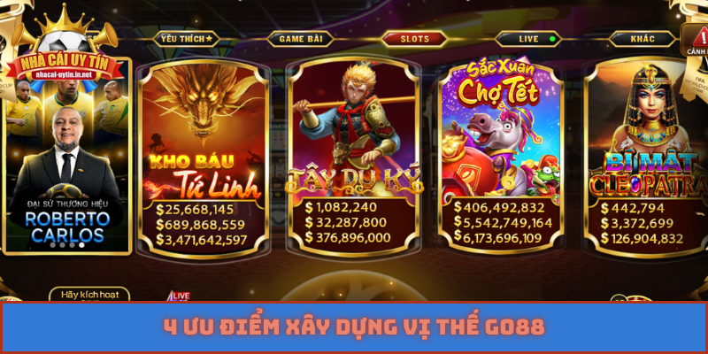 4 ưu điểm xây dựng vị thế GO88