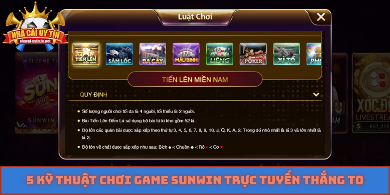 5 kỹ thuật chơi game Sunwin trực tuyến thắng to