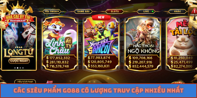 Các siêu phẩm GO88 có lượng truy cập nhiều nhất