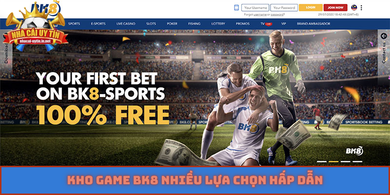 Kho game BK8 nhiều lựa chọn hấp dẫn