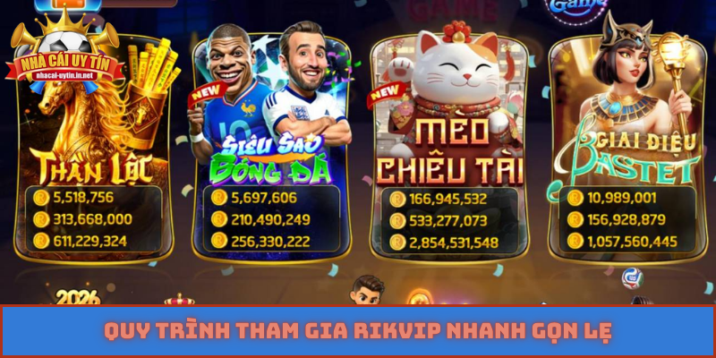 Quy trình tham gia Rikvip nhanh gọn lẹ